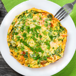 Chicken & spinach egg casserole