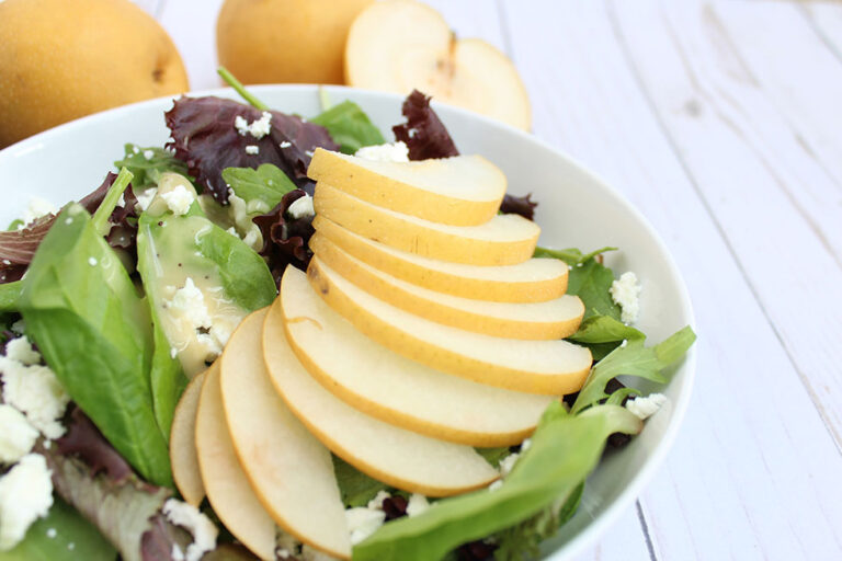 Apple Pear Salad with Honey Poppyseed Dressing